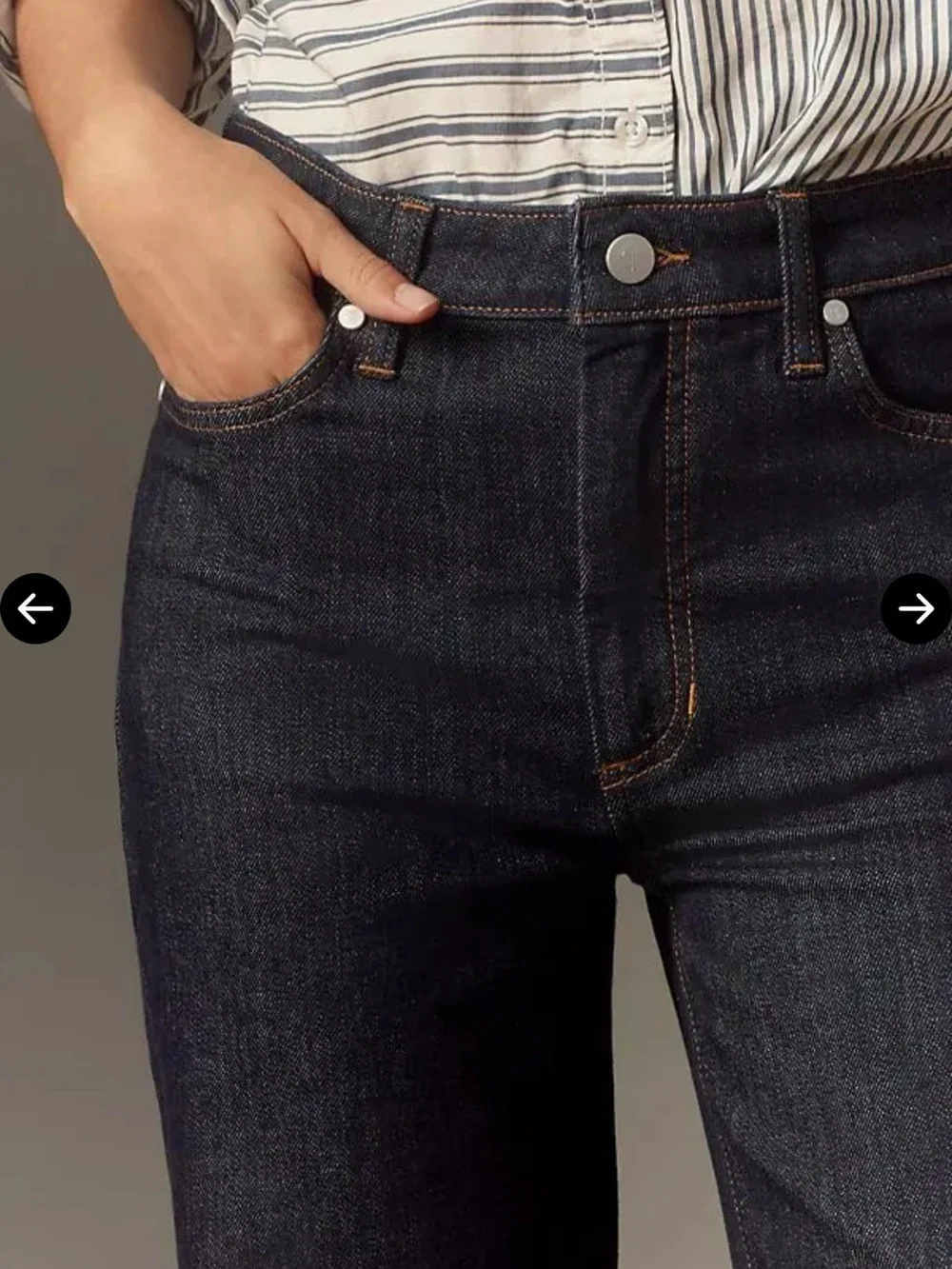 Pilcro X Anthropologie High Rise Cuffed Jeans Dark Wash Straight Wide Leg